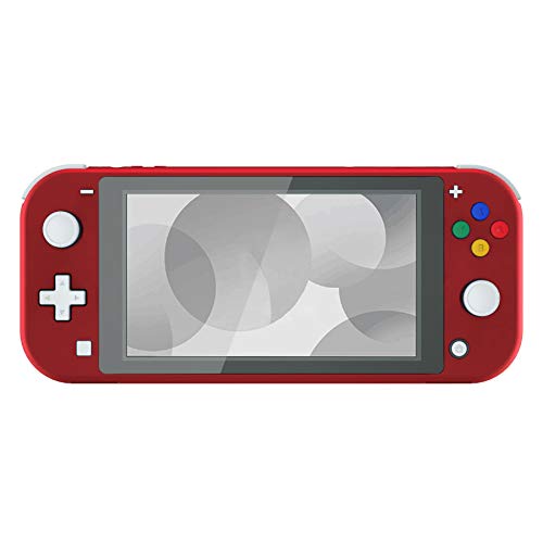 Image of eXtremeRate Soft Touch Scarlet Red DIY Replacement Shell for Nintendo Switch Lite, NSL Handheld Controller Housing w / Screen Protector, Custom Case Cover for Nintendo Switch Lite