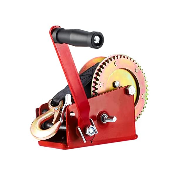 Pilida 3500lbs Boat Trailer Winch Heavy Duty Hand Winch with 33ft Strap