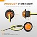 GOOACC 3/4 Inch Bullet Side Marker Light 10PCS Amber Round Clearance LED Front Rear Indicator Lights for Trailer Van Caravan Boat Truck RV Car Bus