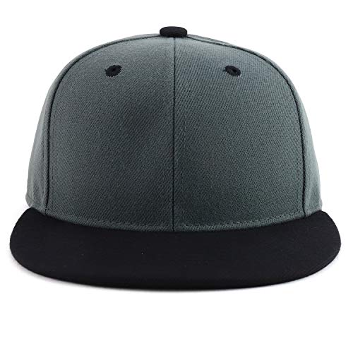 Image of Trendy Apparel Shop Infant to Youth Plain Structured Flatbill Snapback Cap