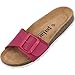 Produktbild Palado Pantoletten Damen Malta EGS Matt  bequeme Sandalen Made in Spain - Hausschuhe mit dämpfendem Kork-Fußbett - modische Sommerschuhe Pink UK8 - EU41