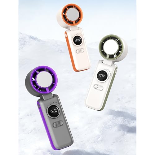 Ventilador digital portátil de gran potencia con batería recargable y base plegable 7