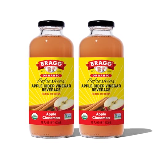 Bragg Apple Cinnamon Apple Cider Vinegar Refresher - (2 Pack) 16 fl oz - Raw and Unfiltered