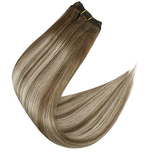Image of Full Shine 20 Inch Human Hair Extensions Sew In, 105G Weft Extensions
