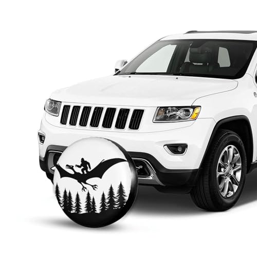 Image of Universal Fit Spare Tire Cover for RV, SUV, and Camper Trailers - Weatherproof Wheel Protector, Funny Bigfoot Decorative Camper Spare Tire Cover 15 in
