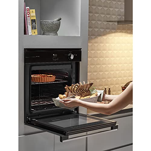 Forno de embutir a gás Brastemp 78 litros Preto com grill e timer touch - BOA84AE 220V
