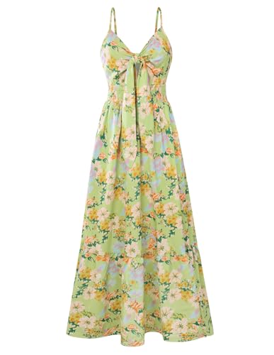 Image of GRACE KARIN Womens Summer Floral Maxi Dresses 2026 Long Flowy Boho Dress Beach Vacation Sundresses Casual Clothes with Pocket