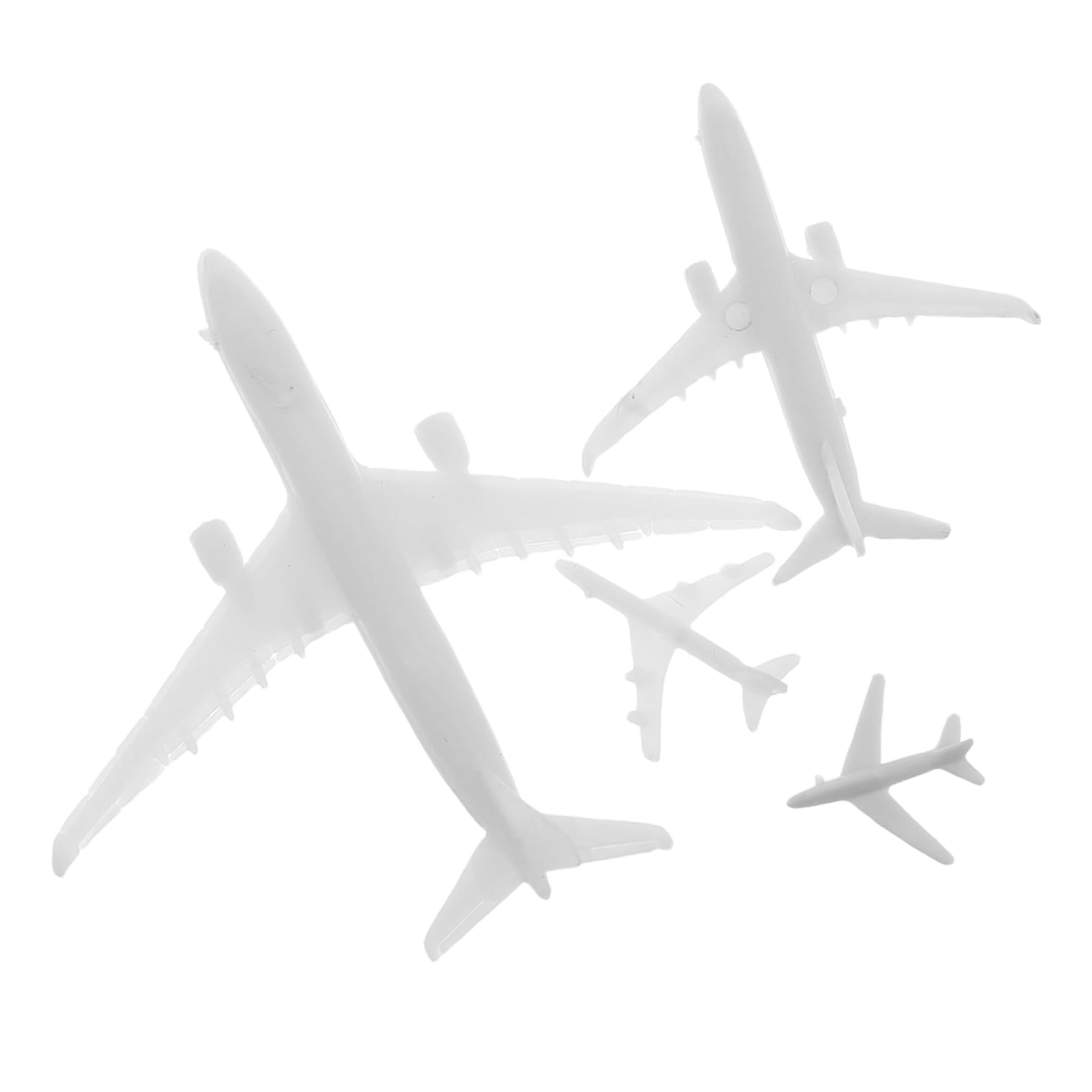 4pcs Miniature Airplane Model for Home and Office Detailed Plastic Plane Figurines for Micro Landscape Collectible Small Aircraft Models for Creative Dioramas and Display