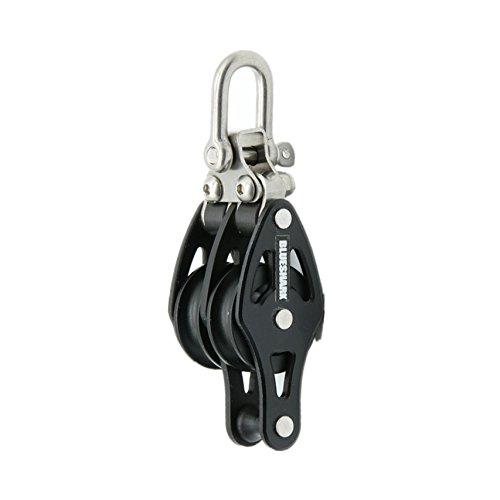 BluesharkBlue Shark-Sailing Pulley Blocks Ball Bearing 28mm Double Becket Fixed 2104