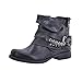 Produktbild Elara Damen Biker Boots Nieten Stiefeletten Chunkyrayan 344 Black-39