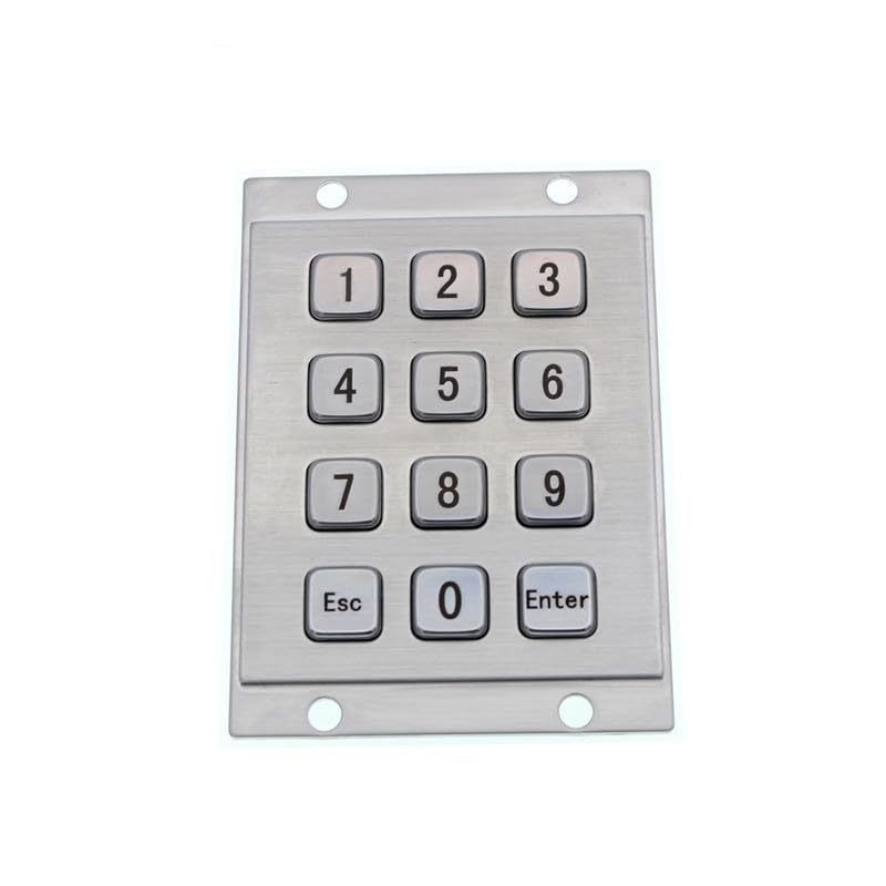Teclado numérico industrial robusto de 12 teclas con botones Esc y Enter