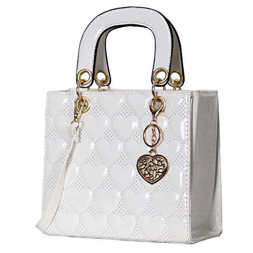 Qiayime Womens Purses And Handbags Fashion Ladies Pu Leather Top Handle Shoulder Buckle Satchel Tote Crossbody Clutch Bags (Large White) #TOP8