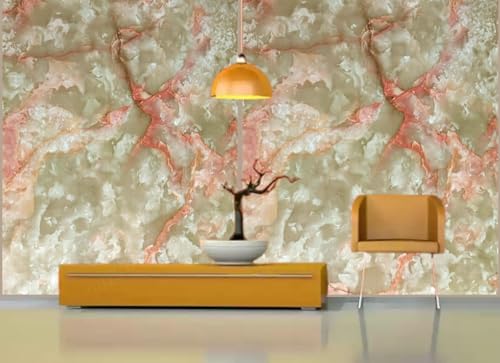 Image of WISDOM Marble Wall Sticker Wallpaper Decorative Home /Furnituer /Cabinets Marble Vinyl Wallpaper (24x80 Inch, Orange Crema)