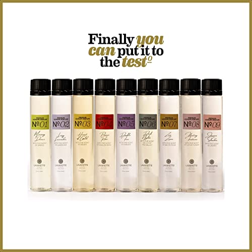 Lavayette Premium - Wäscheparfüm Testpaket - Duft für Kleidung, Bettwäsche, Leinen, Bettwäsche, Flüssigkeit - Geruchsentferner, Wäscheduft - 9x25 ml – Bild 7