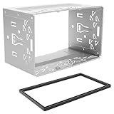 LALADEFIEE Marco para Montaje de Radio de Coche Kit de Instalación para Equipo de Música Soporte Resistente Compatible con Autoradio y Pantalla DIN para Accesorios de Tu Coche