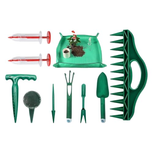 Plant Repotting Mat - Garden Hand Tools Sowing Dispenser Set, Seedling Transplantation Kit, Clean Repotting Precision Sowing Function for Planting Seedling Vegetable, Gardening Supplies, Cultivation