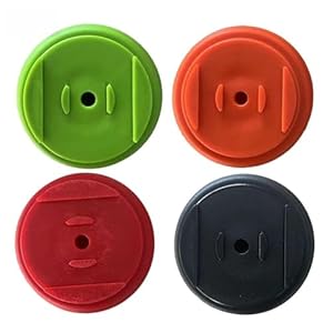 EasyByMall Lot de 2 bases de lame en plastique pour tondeuse à gazon électrique sans fil, accessoires de rechange pour tondeuse à gazon de jardin, vert, noir, orange, rouge