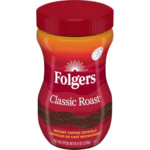 Folgers Classic Roast Instant Coffee, 8 Ounce...