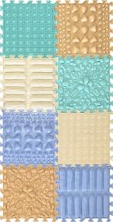 ORTO NATURE 8 Piece Massage Puzzle Floor Mats - Orthopedic Game Mat for Kids, Sensory Play, Childrens Play Mats, Game Mat Set (Soft Pastel)