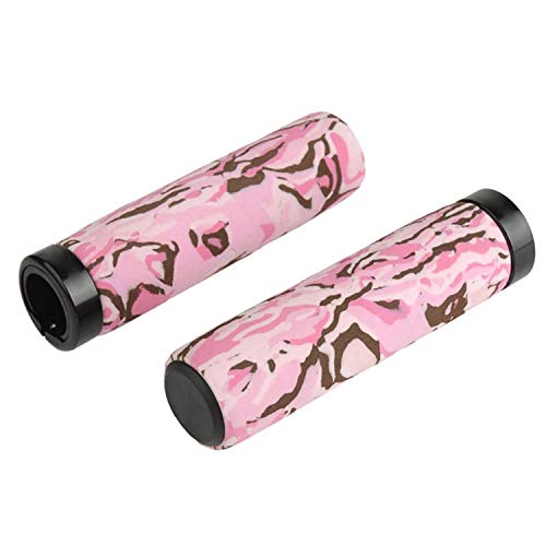 Nuofake Portable Cycling Equipment Bicycle Handlebar Set Color Mountain Bike Camouflage Sponge Lockable Bicycle Accessories (Color : Pink)