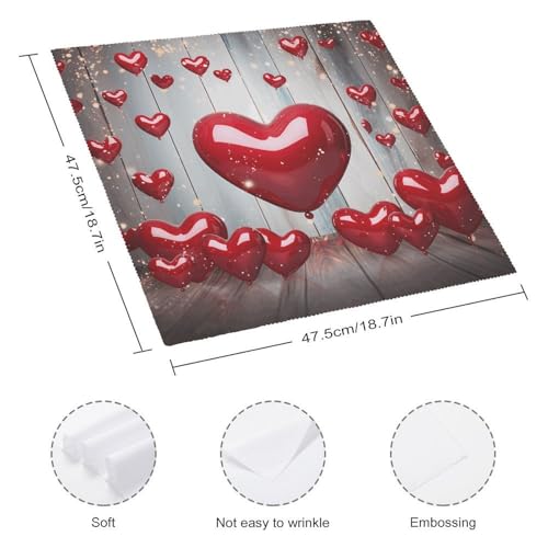 Serviettes de table en cœur absorbantes pour éliminer le jetable lors des fêtes - 3