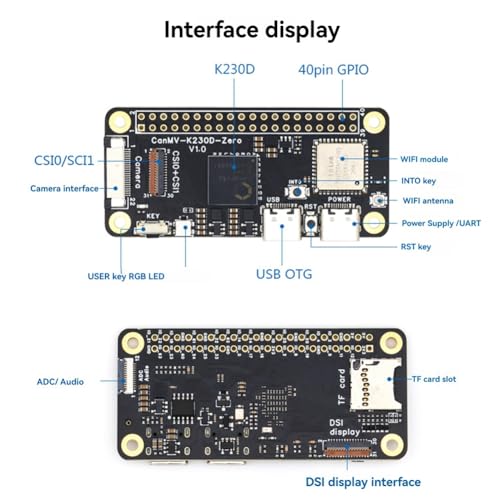 Carte de développement CanMV K230D Zero microcontrôleur AI RISC-V programmation informatique - 4