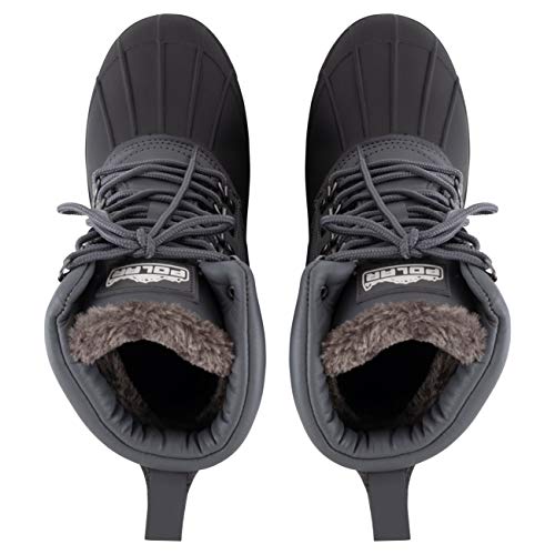 Image of POLAR Mens Muck Lace Up Short Nylon Winter Snow Rain Lace Up Casual Duck Boots
