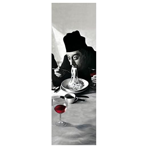 1art1 Kochkunst - Spaghetti, Rotwein, Don Camillo Selbstklebende Fototapete Poster-Tapete 240 x 75 cm