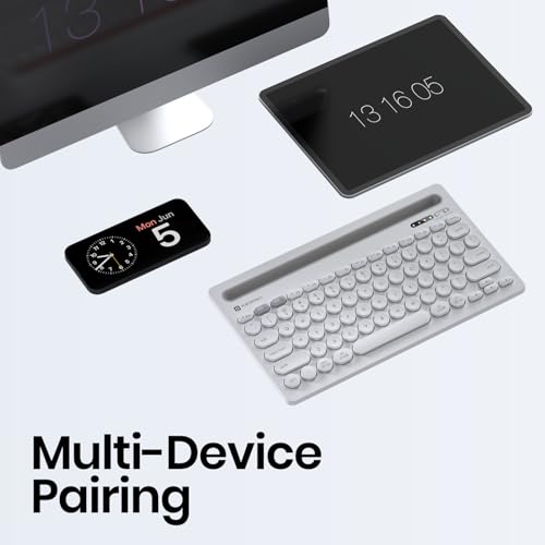 Portronics Bubble Dock Wireless Keyboard with Tablet Holder, Multi-Device Pairing, Rechargeable Battery,Dual Connectivity(2.4 GHz RF & Bluetooth 5.3v) - Image 4