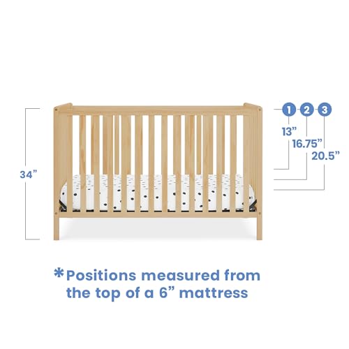 Delta Children Heartland 4-in-1 Convertible Crib, Natural - image 5