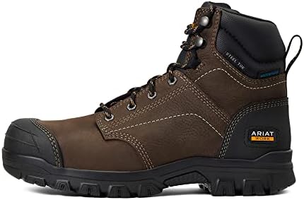 Ariat Womens Treadfast 6" Waterproof Steel Toe Work Boot Dark Brown 8 | Image 1