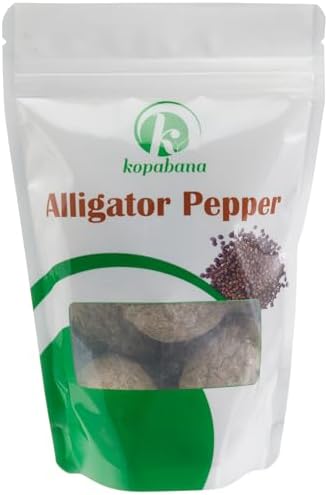 KOPABANA Jumbo Organic Alligator pepper Mbongo spice | Spice | Ataare | Guinea Pepper | Grains of Paradise | Lizard Pepper (4 Pods)