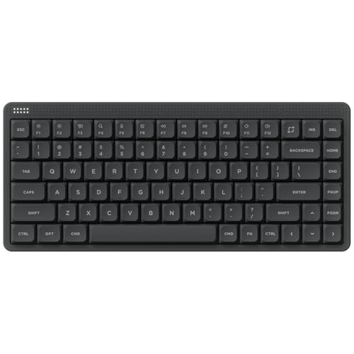NuPhy Node75 Wireless Mechanical Keyboard, 75% Hot Swappable Custom Low Profile Keyboard, 84 Keys Computer Gaming Keyboards, Supports Touch Gestures, PBT Keycaps, RGB Backlit, Bluetooth/2.4GHz/USB-C