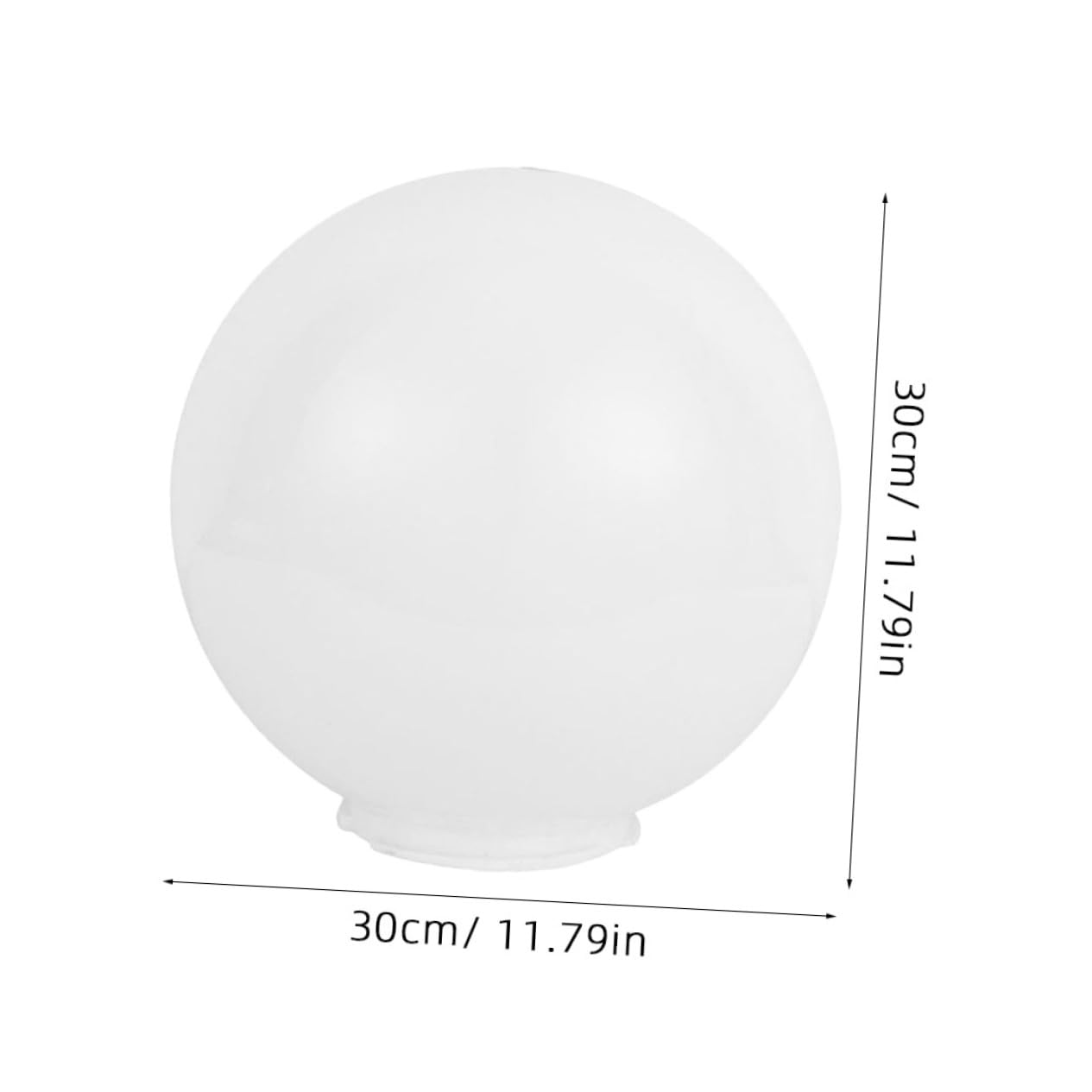 Alipis Paralume Sferico Acrilico 30 Cm Diametro Latte Opaco Protezione Lampada Esterna Giardino Sostituzione Globo Luminoso Solido per Applique da Parete e Illuminazione Esterna