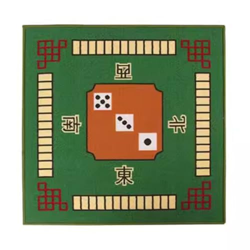 Mahjong mat, tapete para mesa con dados y bolsa miniatura 1