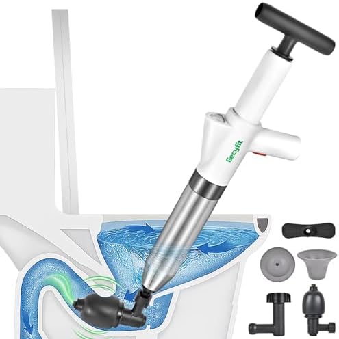 Toilet Plunger, High Pressure Drain Unclogging Tool, Plungers for...