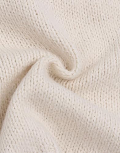 Image of Women's Tie Cardigan Sweaters Long Sleeve Chunky Knit Big Cute Heart Sweater Coats Apricot Mediuml