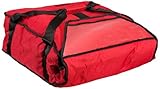 Polar Tech 810 RED Nylon Fabric Jumbo Thermo Insulated Pizza Carrier, 20' Length x 19-1/2' Width x...