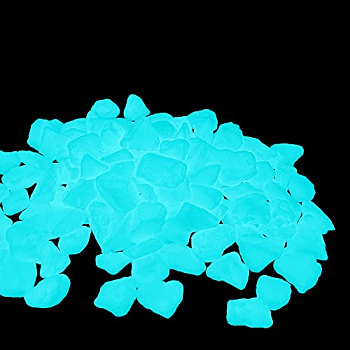 VULNESS Glow in The Dark Rocks Decorations – Ideal for Yard, Walkway, Driveway, Pathway, Backyard, Garden, Room Decor, Planter Aesthetic, Aquarium Fish Tank Accessories, Betta Gravel (0.4-0.6 inch)