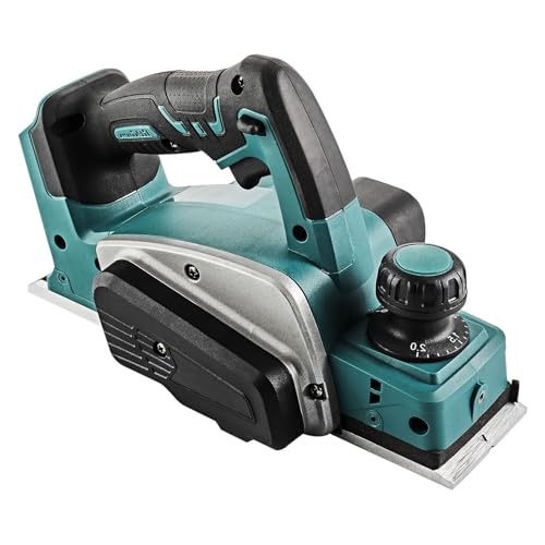 GREENSAPPIRE Electric Planer Wood 18V Wood Planer 82mm Width & 2mm Cutting Depth 15000RPM Compact Power Planer for DIY & Furniture Projects Green