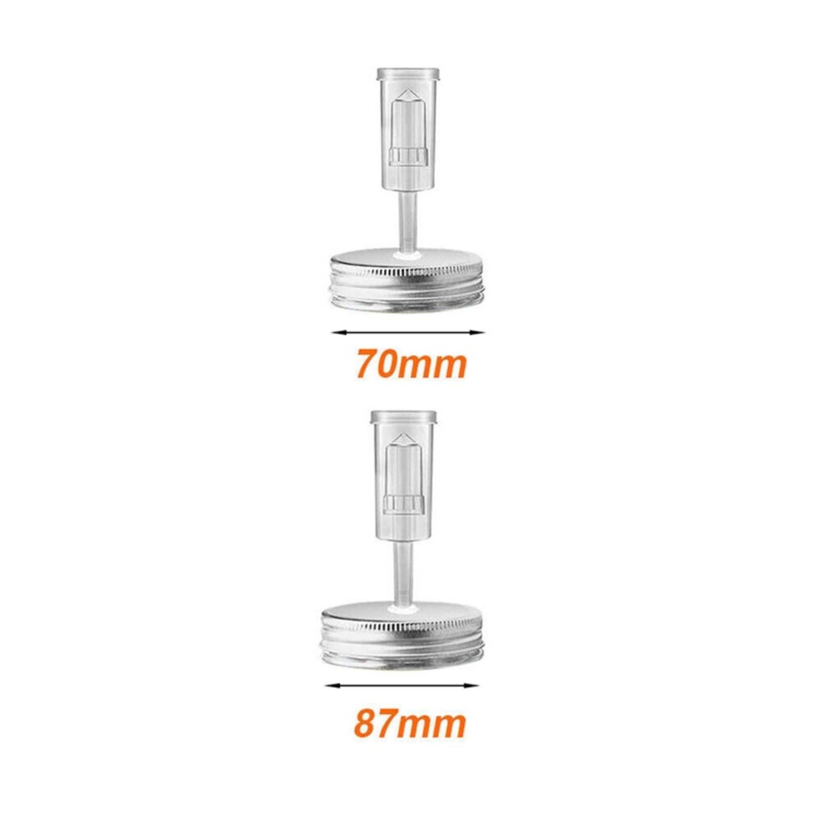Kit di fermentazione per barattoli Mason a bocca larga, set da 4 coperchi per fermentazione con chiusure ermetiche e pesi in vetro per sottaceti/crauti, set facile per la fermentazione (barattoli non