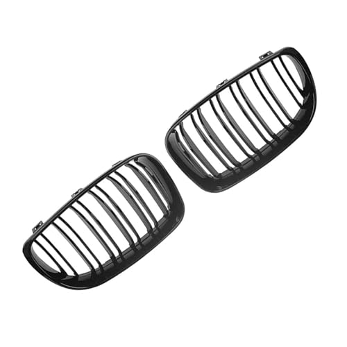 Parrilla delantera para Serie 1 E81 E82 E87 E88 con diseño deportivo de doble listón negro