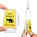 Funny Cat Vomit Caution Sign, Stocking Stuffers for Women Cat Owner Cat Decor for Cat Lovers Mom Dad Owner, Kitty Vomits Warning Signs Desk Decorations, Christmas Birthday Gifts