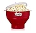 The Original Proper Popper Mikrowellen-Popcorn-Druckknopf, Silikon-Popcorn-Maker, faltbare Schüssel, BPA-frei und spülmaschinenfest – (Rubinrot)