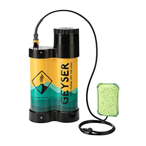 Geyser System Portable Camping Shower & Cleaning Kit Used with Camping Stove for Camping, Overlanding, & Outdoor Recreation - Standard (No Heater)