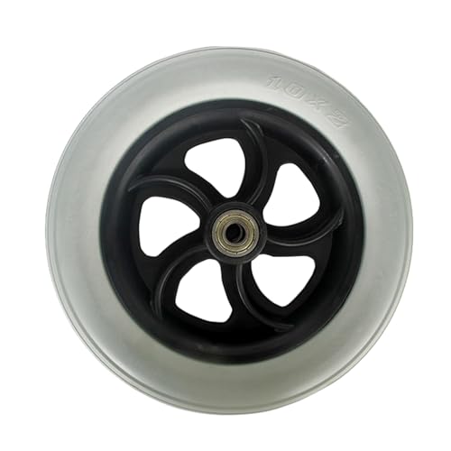 LHX One 10-inch Wheelchair Wheel Diameter 25.4cm PU Wheel with Good Wear Resistance and Elasticity Solid Electric Wheelchair Front Wheel