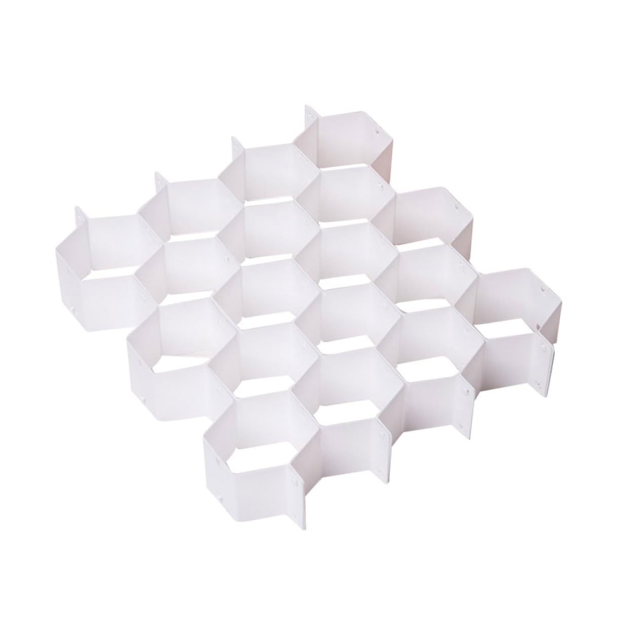 Alipis Divisore per Cassetto a Nido D'ape in Plastica, 4 Set | Bianco, per Calze e Leggings, Uso Domestico Sotto Letto, Struttura Componibile