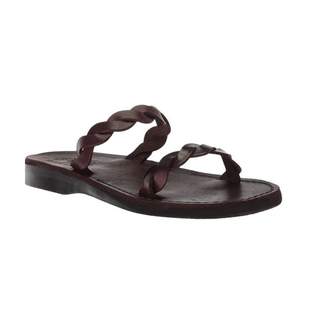 Joanna - Leather Braided Strap Sandal - Womens Sandals