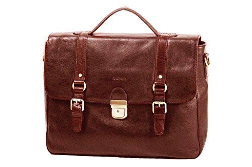 Cartable Katana en cuir de vachette gras K 36841 l'élégance vintage d'un porte-documents à 1 soufflet
