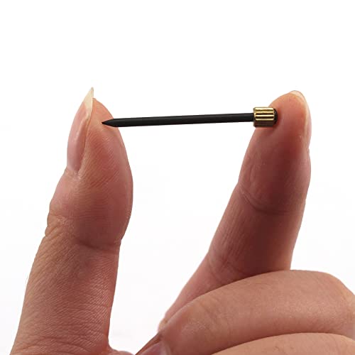Image of 50 Pcs Picture Hanging Nails Hangers Brass Head Black Nails Pins for Hanging Picture Photo Frame